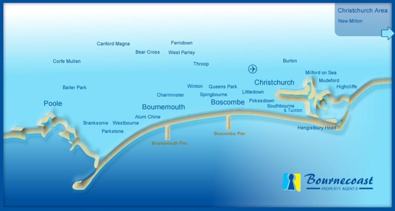 Bournecoast - Stylish Flat With Balcony - Sea Views - 10 Min Walk To Beach - Parking - Wifi - Fm8407 伯恩茅斯 外观 照片